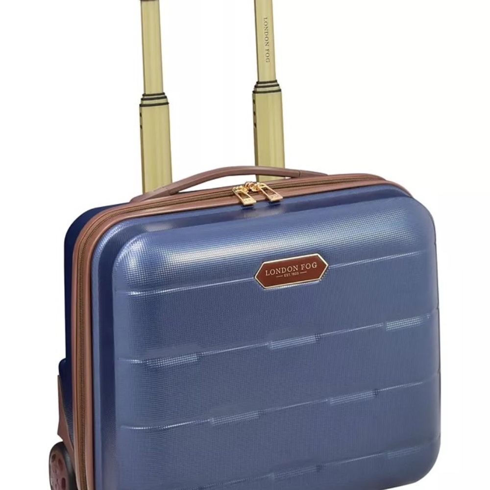 London Fog Brentwood 15" Hardside Underseat Luggage Blue